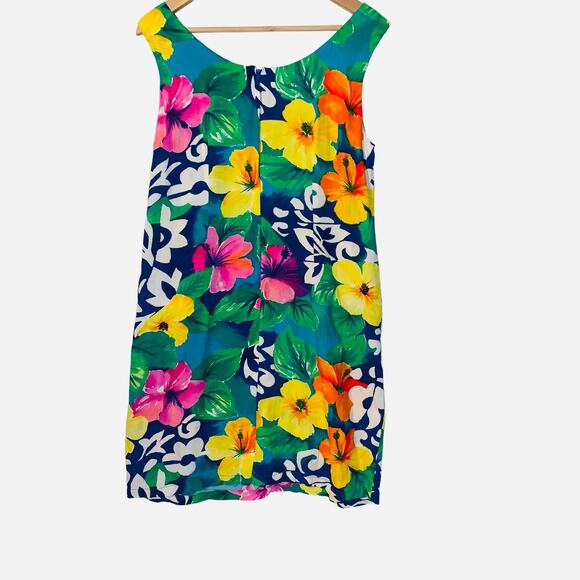 Jams World Dress Bright Multicolored Floral sz 11 vintage - Picture 2 of 7